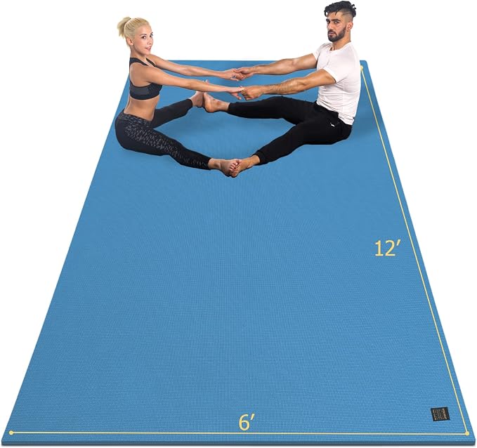 GXMMAT Large Yoga Mat 12'x6'/10'x6'/6'x8', Extra Thick Workout Mats by GXMMAT