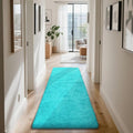 Teal Blue Rug Fluffy Rugs, 2x6 Teal Area Rugs by Yongyangjuxi