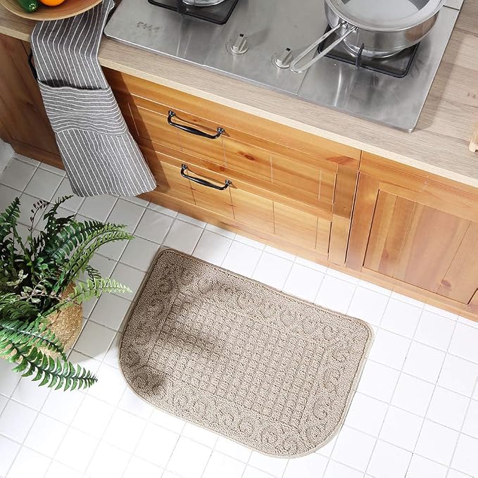 COSY HOMEER 27X18 Inch Anti Fatigue Kitchen Rug Mats are Made of 100% - Image 2