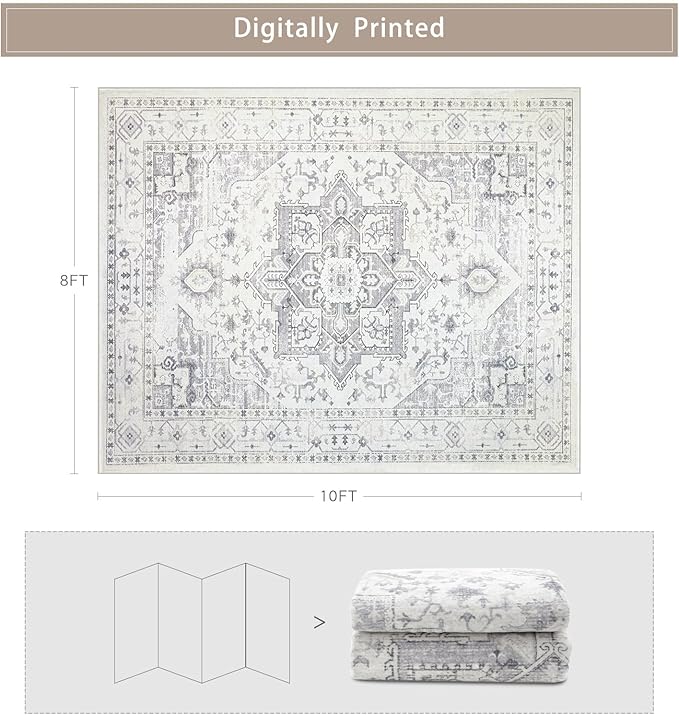 Srugn Area Rug 8x10 Washable Area Rugs - Image 2
