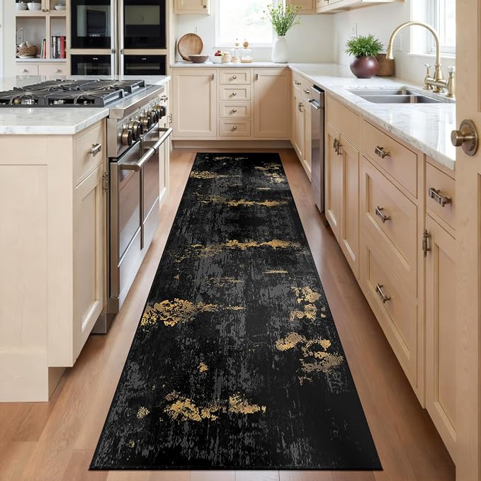 RELEANY Washable Area Rugs 2'x6' Non-Slip Modern Abstract Soft by RELEANY