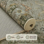 Rugxara 5x7 Area Rugs for Living Room Bedroom, Washable Rug, Vintage Floral - Image 6