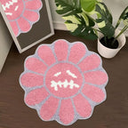 Trippy Happy Face Rug Cool Rugs Tufted Quick Dry Bath Mats by Shovagy