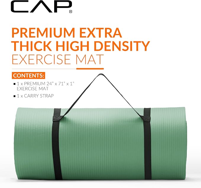 CAP Barbell 1-Inch High Density Exercise Yoga Mat - Image 2
