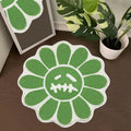 Trippy Happy Face Rug Cool Rugs Tufted Quick Dry Bath Mats by Shovagy