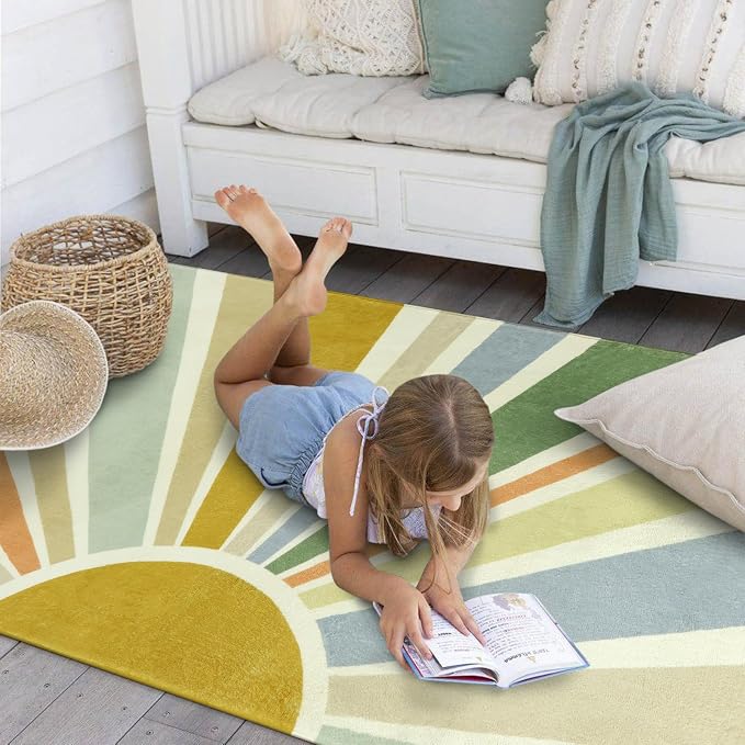 STARUIA Boho Washable Rug 3'x5' Kids Area Rug - Image 8