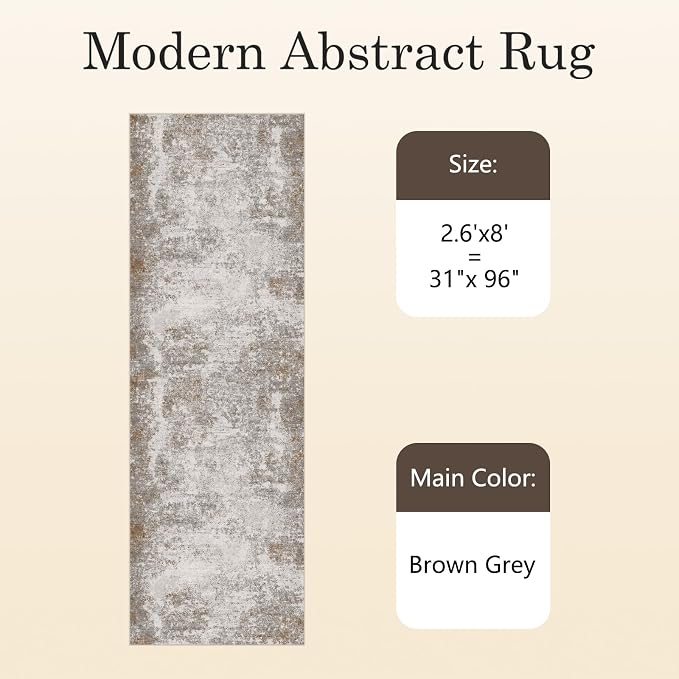 2.6'x8' Hallway Runner Washable Rug - Image 9