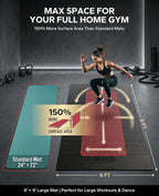 HAPBEAR Large Exercise Mat-7'x5'/6'x8'/6'x9'/6'x10'/6'x12'x8mm, Ultra Durable - Image 4