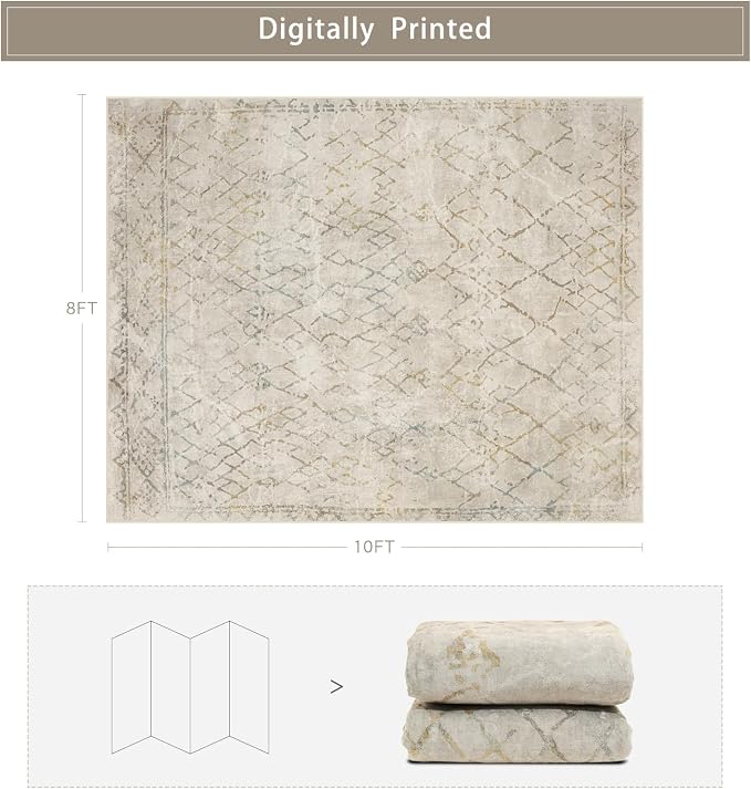 Srugn Washable Rugs 8x10 Area Rugs - Image 2