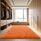 Andecor Shag Area Rug for Living Room, 6x9 Feet Orange Soft Fluffy Indoor Plush - Image 4