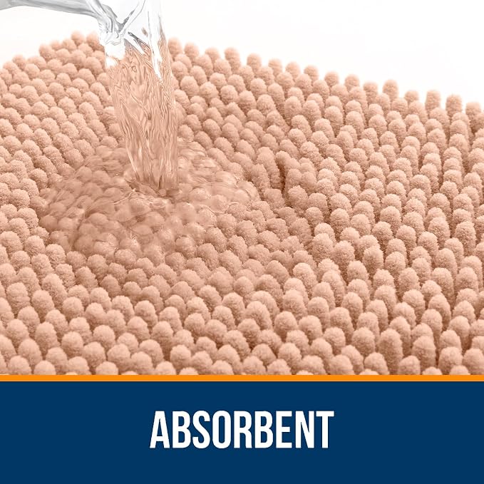 OLANLY Large Bathroom Rugs 40x24, Extra Soft Absorbent Chenille Bath Rugs - Image 4