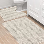 H.VERSAILTEX Bathroom Rugs Bath Rug Set 2 Piece Bathroom Contour Rug Toilet Mat by HVERSAILTEX