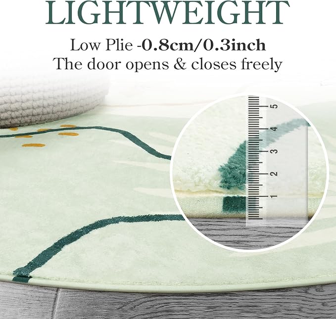 Lahome Green Washable Rugs 9x12 Living Room Rug, Non-Slip Backing Lightweight - Image 8