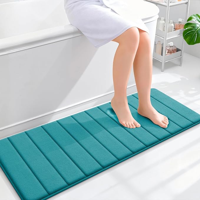 OLANLY Memory Foam Long Bathroom Rugs Runner 47x17, Super Soft Absorbent Bath by OLANLY