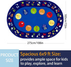 Large Oval Classroom Rug, 6×9Ft ABC Rugs - Image 3