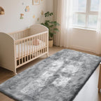 Soft Runner Rugs for Bedroom, Mottling Grey 2x6 Area Rugs Fluffy Rug Shag Area - Image 4