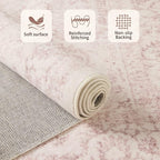 Rugxara 8x10 Pink Area Rug for Living Room & Bedroom, Large Washable Rugs for - Image 5