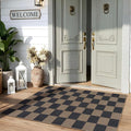 Lahome Colette Checkered Easy Jute 3x5 Rug, Washable Rugs by Lahome