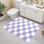 Terrug Purple and White Checkered Rug - Image 4