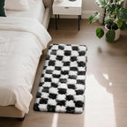 Checkered Rug for Bedroom, 2x4 Black and White Area Rugs, Classic Checkered by Yongyangjuxi