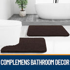 OLANLY Toilet Rugs U-Shaped 24x24, Extra Soft Absorbent Chenille Contour - Image 7