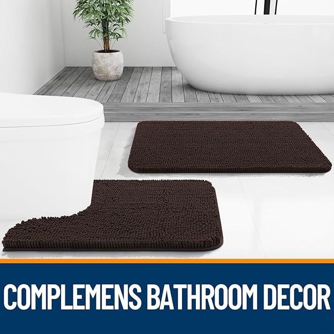 OLANLY Bathroom Runner Rugs 70x24, Extra Soft Absorbent Chenille Bath Rugs - Image 7