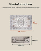 AMADA HOMEFURNISHING 6x9 Area Rugs, Vintage Rugs - Image 2