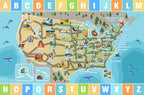 Car Rug Play Mat 4x6 ft, Race Track Map Road Rug by GRAMBET