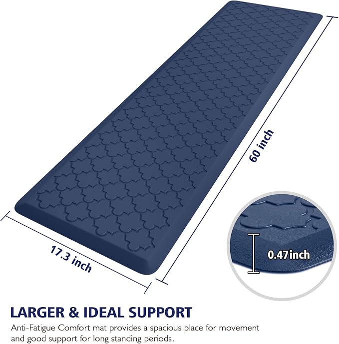 WISELIFE Kitchen Mat Cushioned Anti Fatigue Floor Mat, Thick Non Slip Water - Image 2