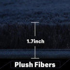 BENRON Navy Blue Fluffy Rugs for Living Room Bedroom 4x6, Soft Plush Fuzzy - Image 7