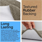 GORILLA GRIP Plush Absorbent Shaggy Chenille Bath Rug Mat - Image 4