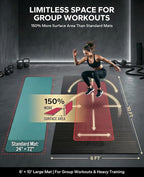 HAPBEAR Large Exercise Mat-7'x5'/6'x8'/6'x9'/6'x10'/6'x12'x8mm, Ultra Durable - Image 4