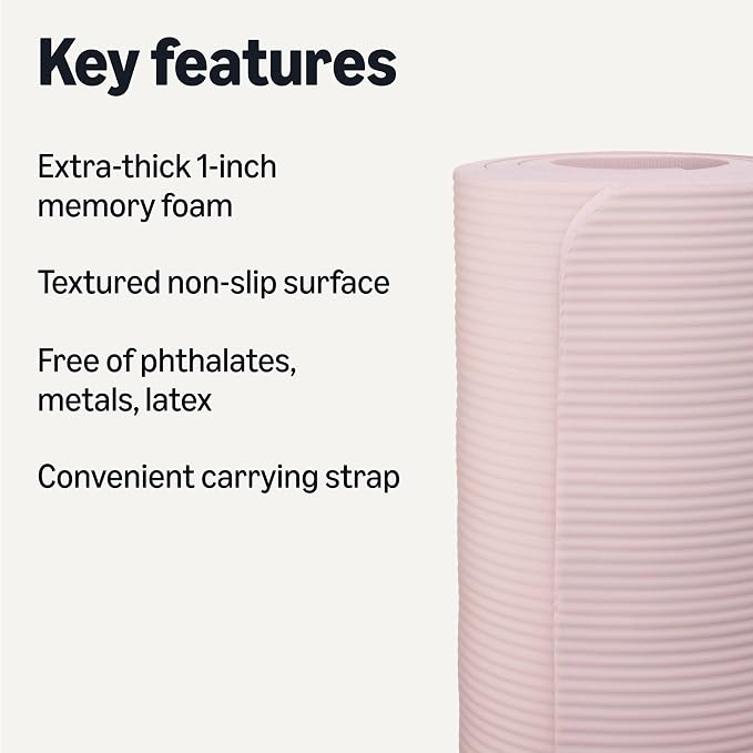 Amazon Basics Extra Thick Exercise Yoga Mat - Image 2