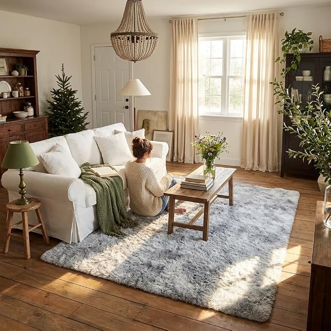 Mugorn 3x5 Rugs for Bedroom, Fluffy Area Rugs for Living Room, Soft Shag Kids - Image 9
