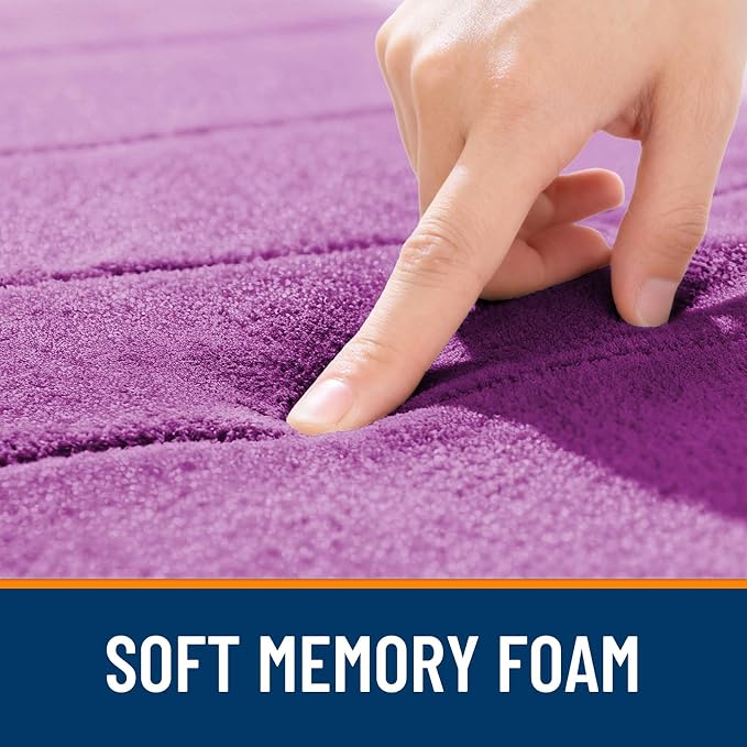 OLANLY Memory Foam Bath Mat 32x20, Super Soft Absorbent Bathroom Rugs, Quick Dry - Image 5
