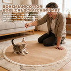 Cat Rug, Cat Scratch Rug, 39 in Washable Boho Braided Circle Rug, Soft and - Image 6
