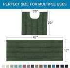 H.VERSAILTEX Bathroom Rugs Bath Rug Set 2 Piece Bathroom Contour Rug Toilet Mat - Image 2