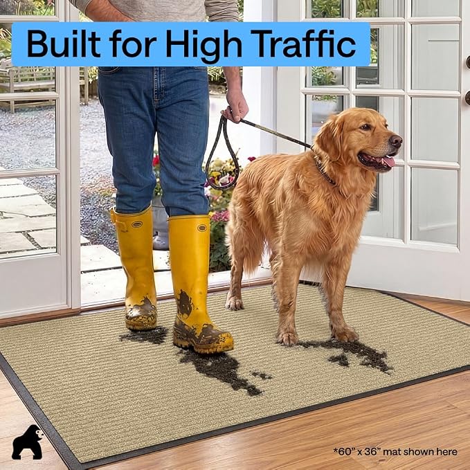 GORILLA GRIP Waterproof Traffic Guard Door Mat, 2 Pack Heavy Duty Entryway Mats - Image 7