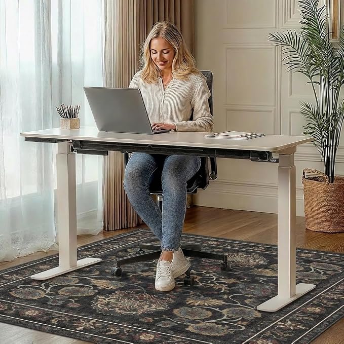 36"x60" Office Chair Mat for Hardwood Tile Floor, Under Desk Carpet Protector - Image 2