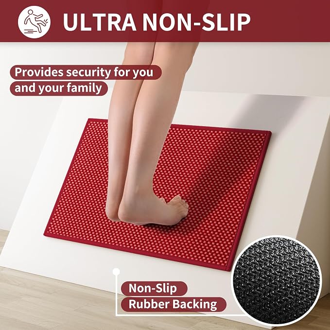 YDKGL Kitchen Rugs Non Slip Washable, Rubber Backing Soft Chenille Braided - Image 5