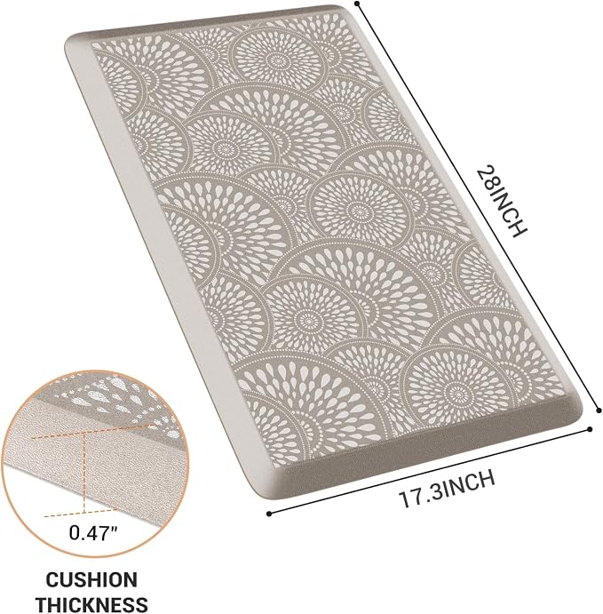 Mattitude 4/5 Inch Kitchen Mat, 20x52in Heavy Duty Ergonomic Comfort Foam - Image 2