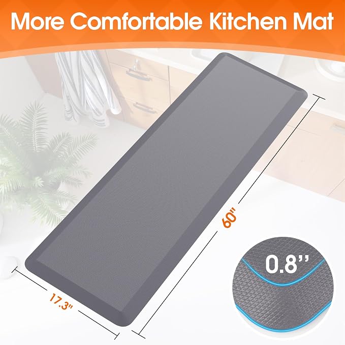 4/5 Inch Thicker Kitchen Mat, Cushioned Thick Floor Comfort Mat, - Image 2