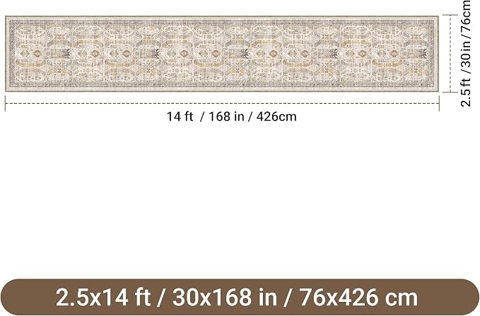 2'6" x 14'Non Slip Runner Rugs - Image 2
