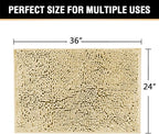 H.VERSAILTEX Bath Mat for Bathroom Non Slip Luxury Chenille Ultra Soft Bath - Image 2