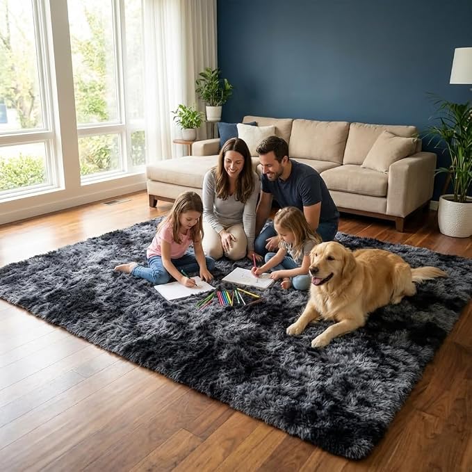 Mugorn 4x6 Rugs for Living Room, Large Fluffy Area Rugs for Bedroom, Soft - Image 6