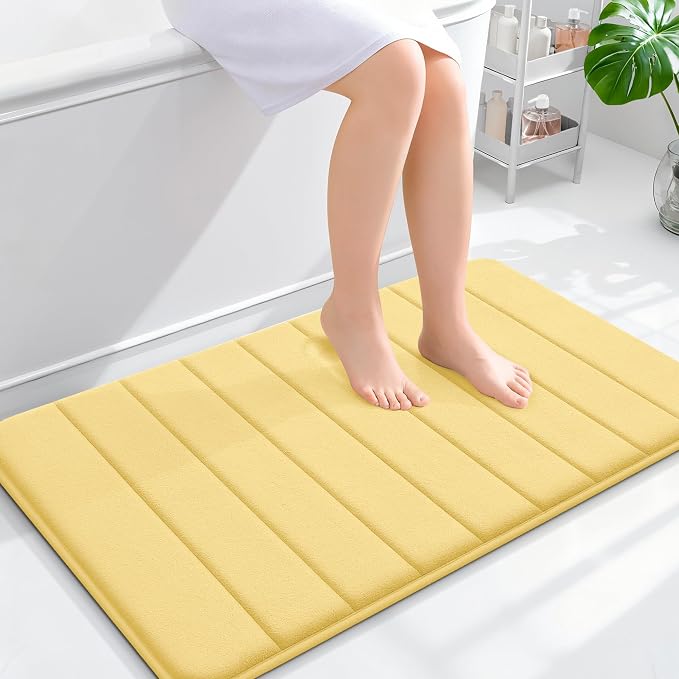 OLANLY Memory Foam Bath Mat 35x24, Super Soft Absorbent Bathroom Rugs, Quick Dry by OLANLY