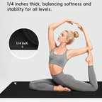 Extra Wide Yoga Mat 72" x 32", 6mm Non Slip TPE Exercise Mat - Image 4