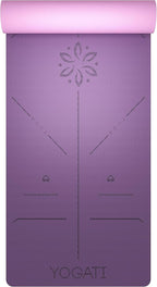 YOGATI® Yoga Mat with Strap with Alignment Lines. Home Workout Mat - Image 8