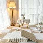 12pcs Carpet Squares Puzzle Floor Mat, Plush Interlocking Carpet Tiles - Image 2