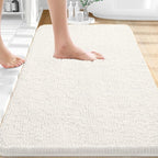 OLANLY Bathroom Rugs 32x20, Extra Soft Absorbent Chenille Bath Rugs, Rubber - Image 3